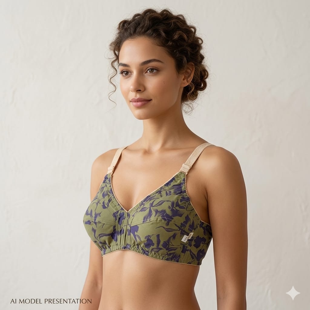 PACK OF 5 Bra Soft Lawn Cotton (Random Colors)